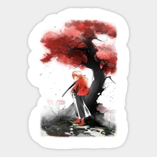 Rurouni under the tree Sticker